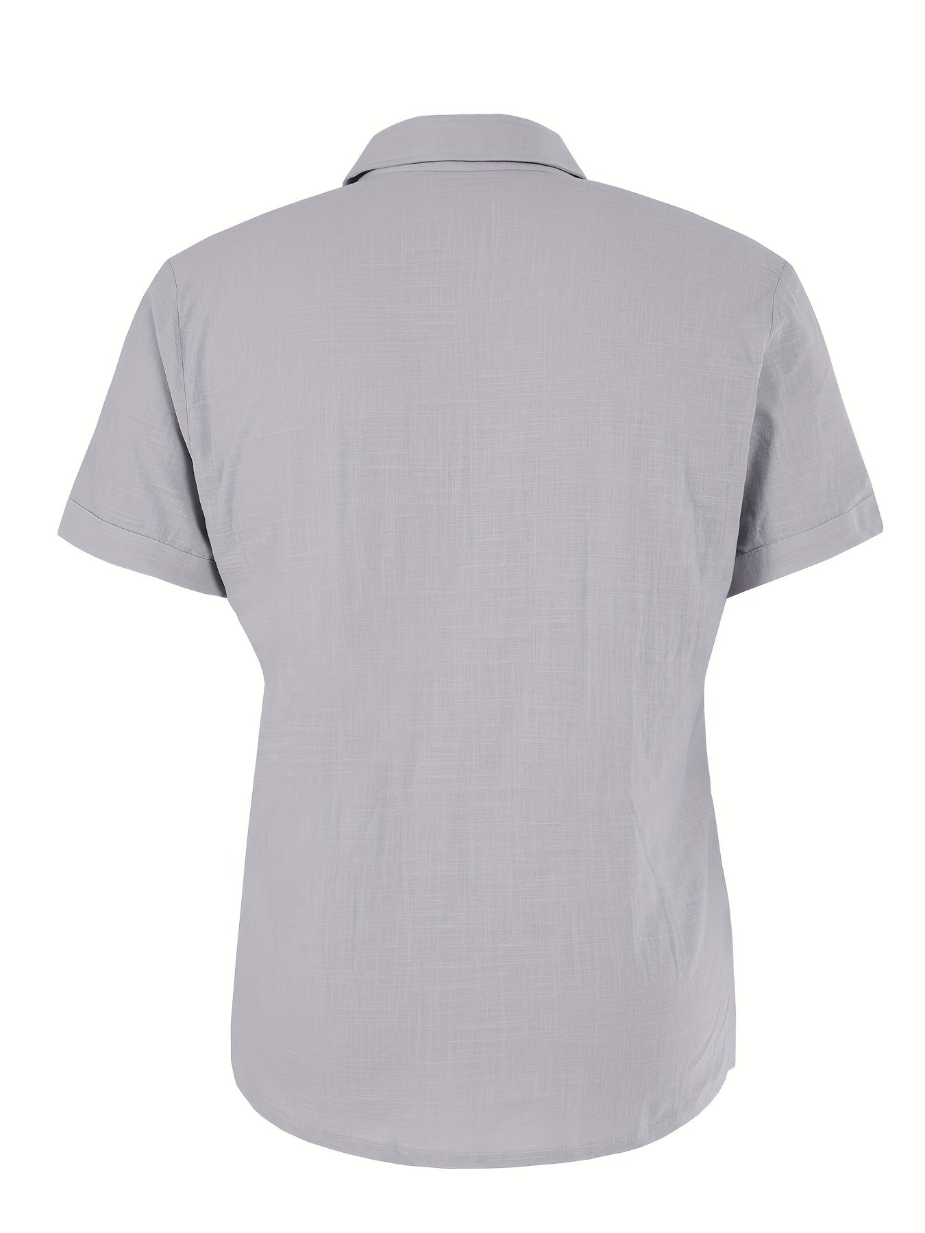 Men's Short Sleeve Casual Shirt with Chest Pockets for Summer