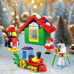Christmas Building Blocks Transformable Shapes DIY Educational Toy