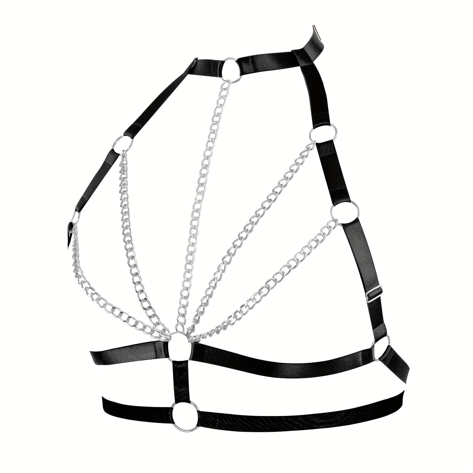 Sexy Hollow Out Harness Bra Metal Cage Gothic Chain Belt Bikini Belly Chain