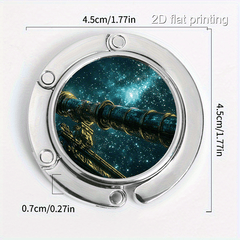 Metal Bag Hook for Telescope, Foldable, No Drill, Portable, Starry Night Print