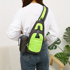 Casual Crossbody Backpack with Water Bottle Holder