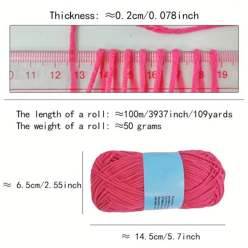 4pcs Soft Milk Cotton Yarn for Knitting Crochet