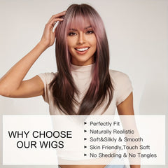 Butterfly Hair Cut Layered Wigs With Bangs
