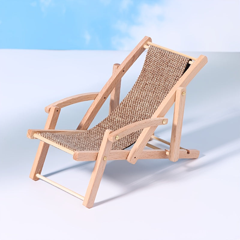 1:12 Dollhouse Beach Chair Deck Chair Model Living Scene Decor Toy