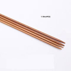 4pcs Carbonized Single Pointed Stick Needle Sweater Needle