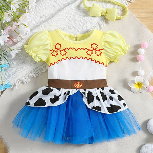 2pcs Baby Girls Princess Dress with Headband