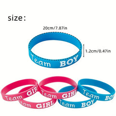 10pcs Gender Reveal Bracelets - Team Boy and Team Girl Wristbands