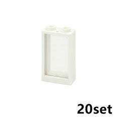 20pcs Building Blocks Window House Parts Frame 1X2X3 Compatible with 60593 60602