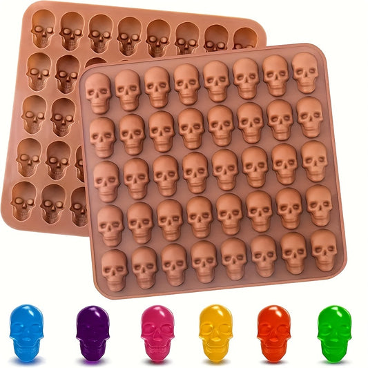 Halloween Skull Chocolate Mold Ice Cube Tray Silicone Kitchen Gadget