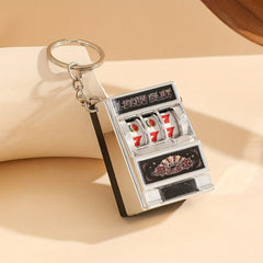 Fruit Game Machine Key Chain Fun Quiz Car Key Pendant Father's Gift