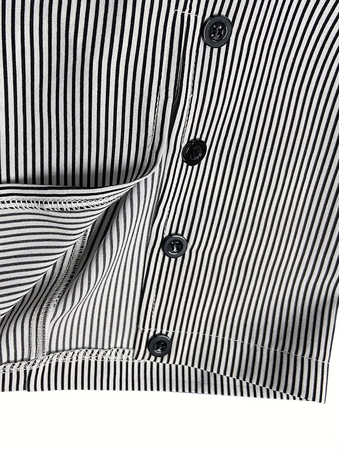  Stripe Print Crop Trousers with Pockets
