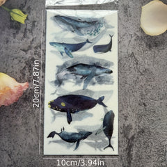 Whale Ocean Animal Stickers for DIY Notebook and Luggage