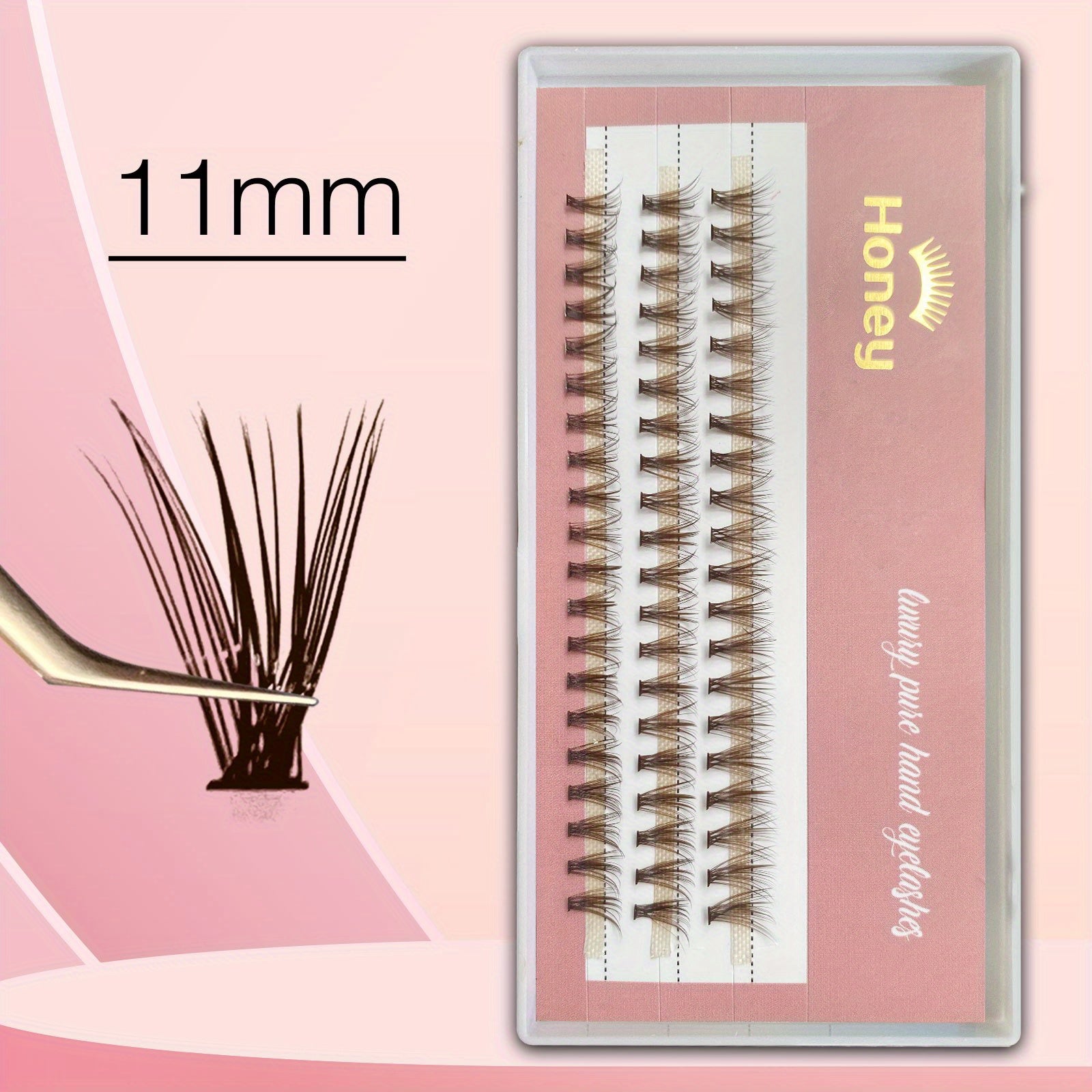20D Brown Cluster Eyelashes for Volume Lash Extension