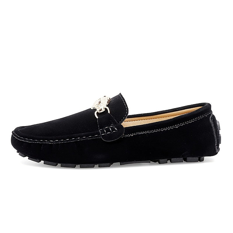 Women's Metal Decor Flat Loafers Soft Sole Slip On Shoes