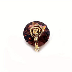Natural Stone Faceted Crystal Pendant 14mm Round DIY Jewelry