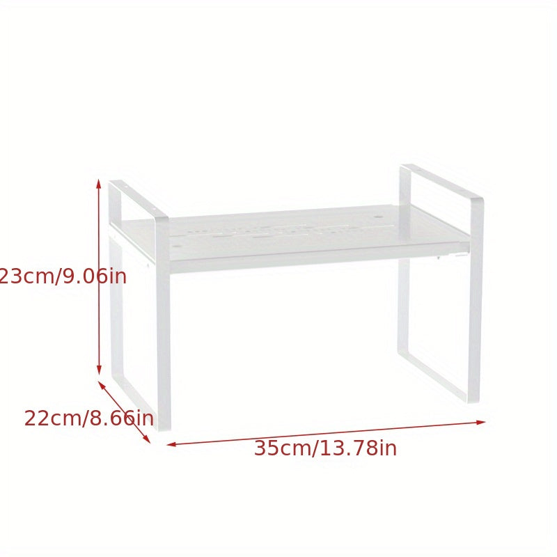 Stainless Steel Kitchen Storage Rack with Pot Rack & Microwave Shelf