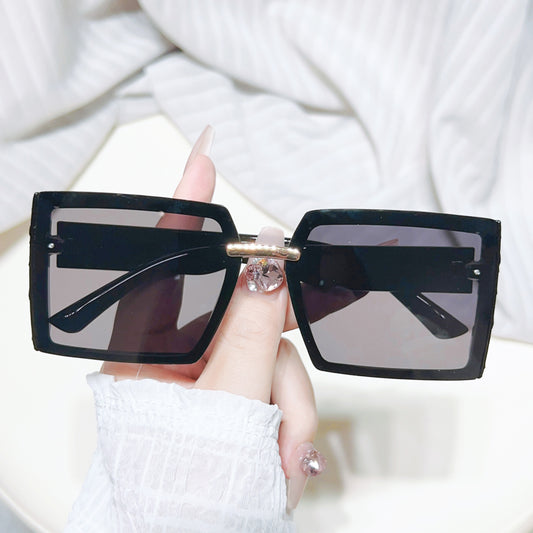 Large Square Sunglasses Rivet Gradient UV400 Sun Shades for Driving