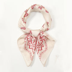 Floral Print Vintage Scarf Small Headband Headscarf Bandana For Her