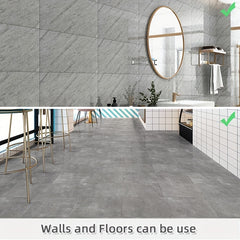 10pcs PVC Marble Floor Stickers Waterproof Bathroom Decals