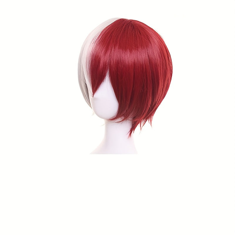 Red Short Wig Cosplay Costume with Wig Cap