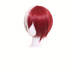 Red Short Wig Cosplay Costume with Wig Cap