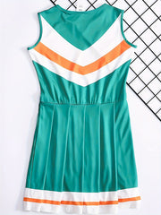 Girls Sleeveless Cheerleading Dress For Sports Performance