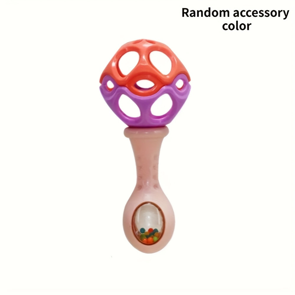 Newborn Baby Hand Rattle with Colorful Beads Gripping Exercise