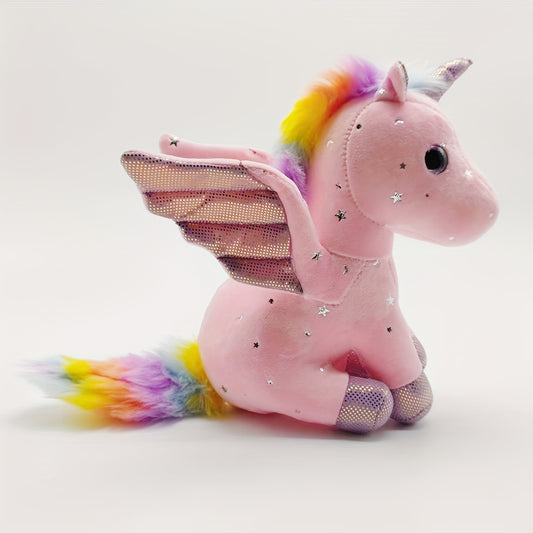 Rainbow Unicorn Plush Toy for Emotional Healing in 3 Colors 3 Sizes