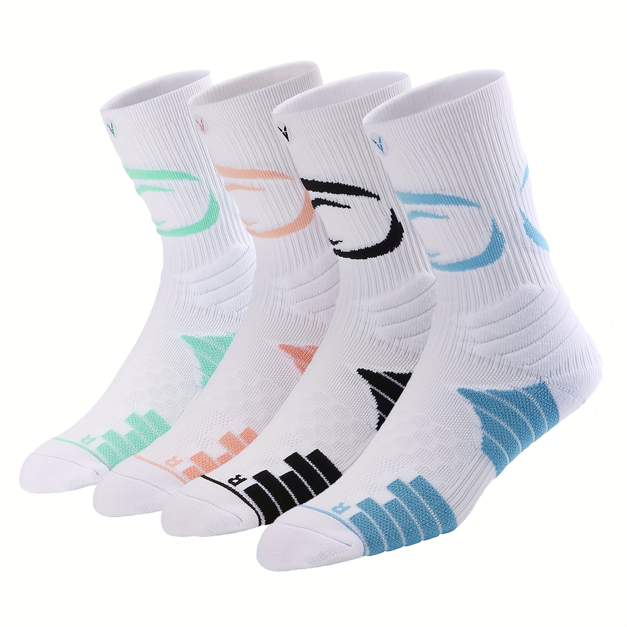 Breathable Mid calf Basketball Socks For Outdoor Running