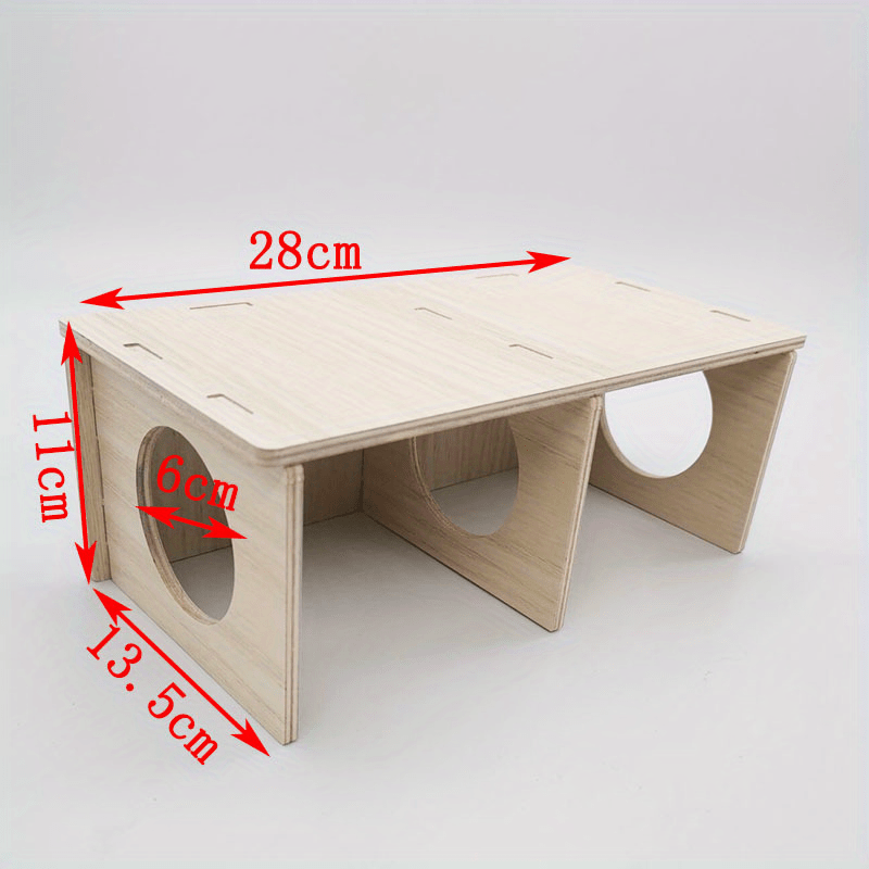 Wood Hamster Hideout Non Toxic Toy for Small Animal Playground