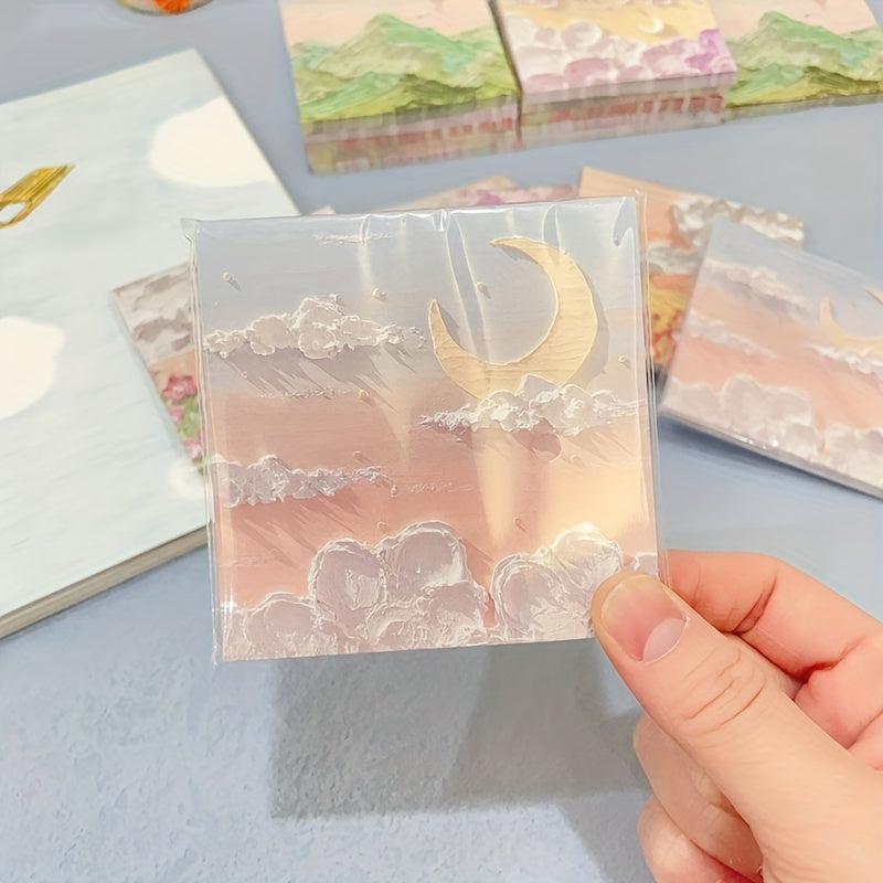 6 Packs Scenery Painting Sticky Notes