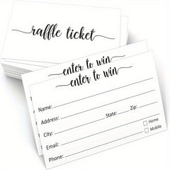 50pcs 5.08 Student Reward Raffle Ticket Form Blank Enrollment Competition