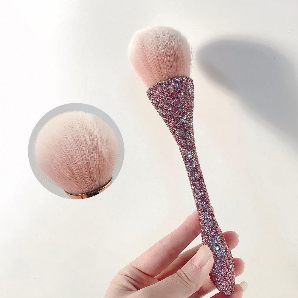 Large Mineral Powder Brush with Crystal Rhinestones