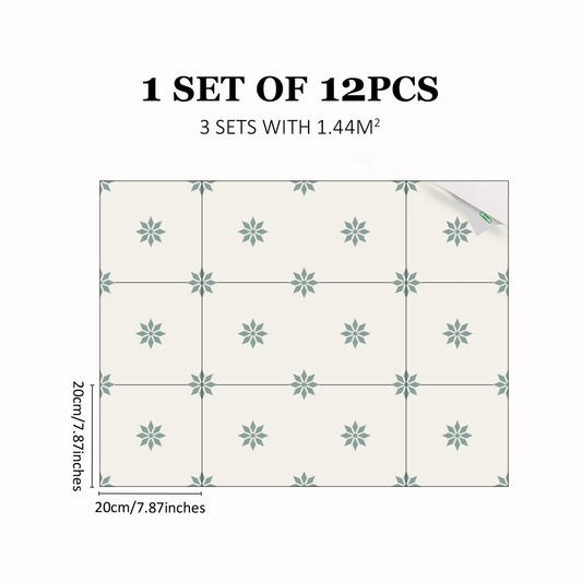 12pcs Nordic Minimalist Floor Stickers Waterproof Home Decoration