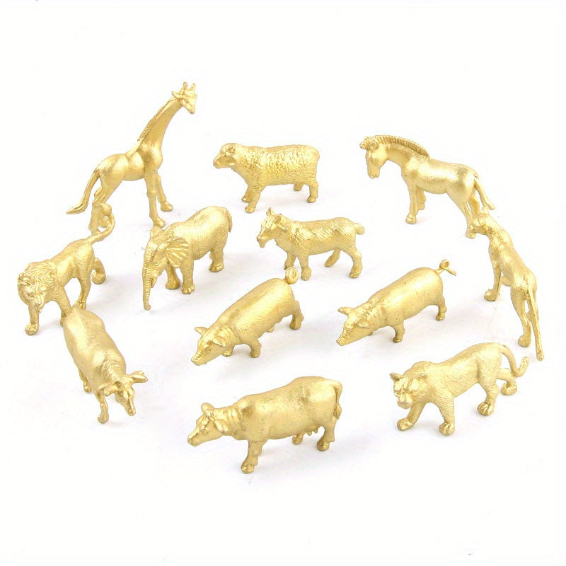Zoo Wild Animal Model Set Jungle Animal Toy Set Tiger Lion Elephant Giraffe