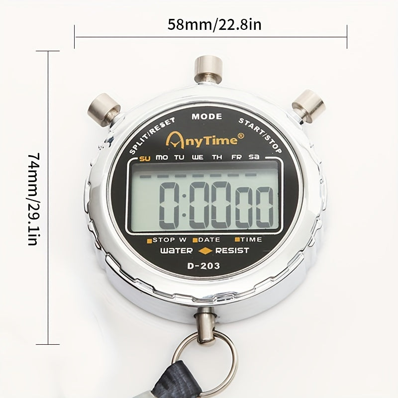 D 203 Metal Stopwatch Multifunctional Electronic Sports Referee Timer
