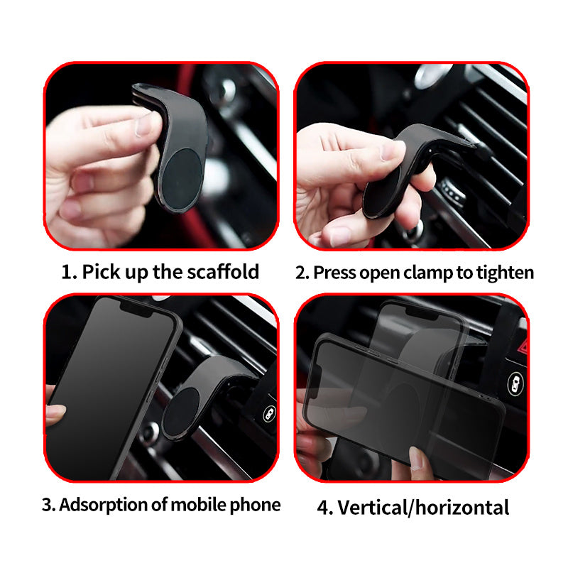 L shaped Car Mobile Holder Air Outlet Bracket