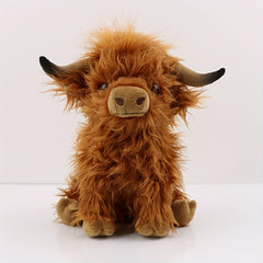 Highland Cow Plush Toy Long Hair Cow Doll Pillow Toy