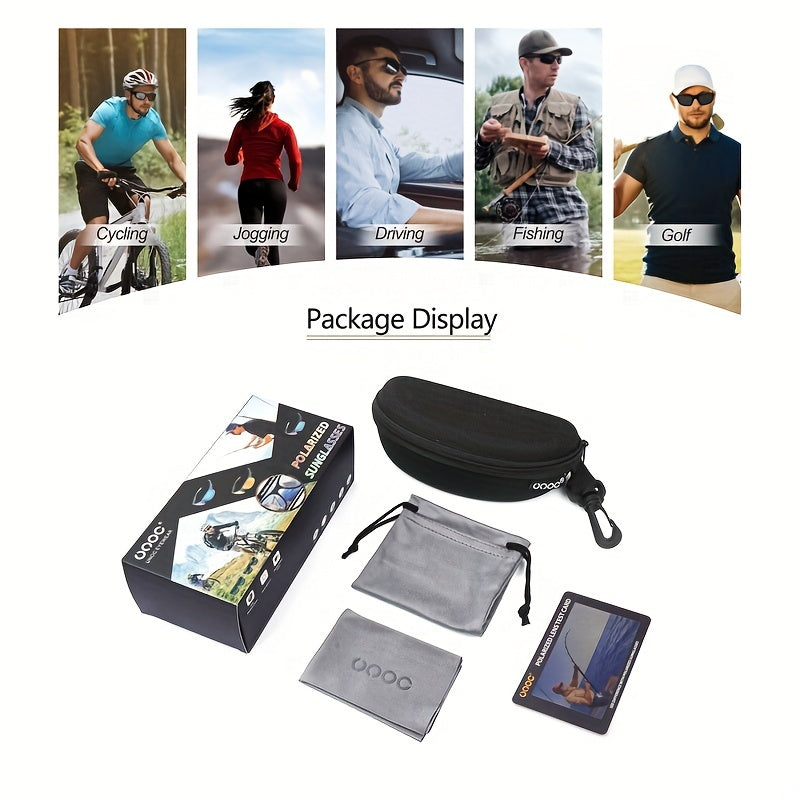 Men's Polarized Sports Sunglasses For Running Cycling Golf Fishing