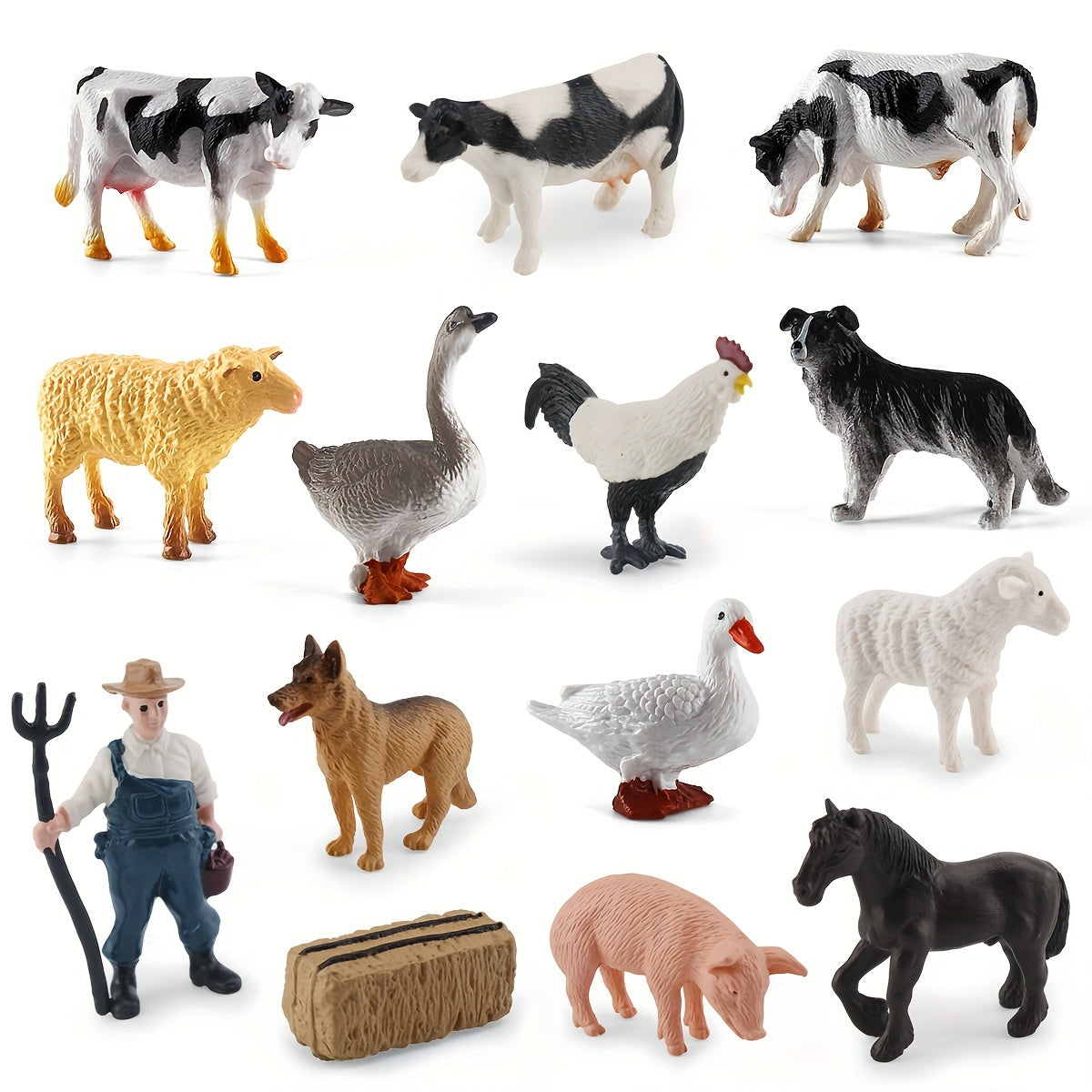 Fantarea Farm Animals Set for Kids - Realistic Figures - Ages 3-8