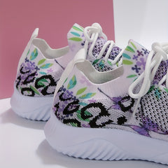 Women's Print Shock Absorbing Running Shoes Comfortable Travel Shoes