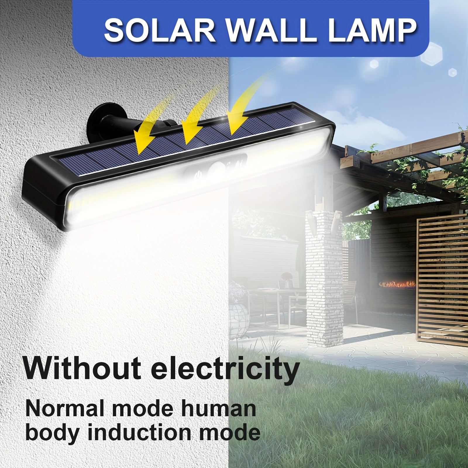 Solar Wall Lamp Waterproof Induction Courtyard Garden Street Lamp