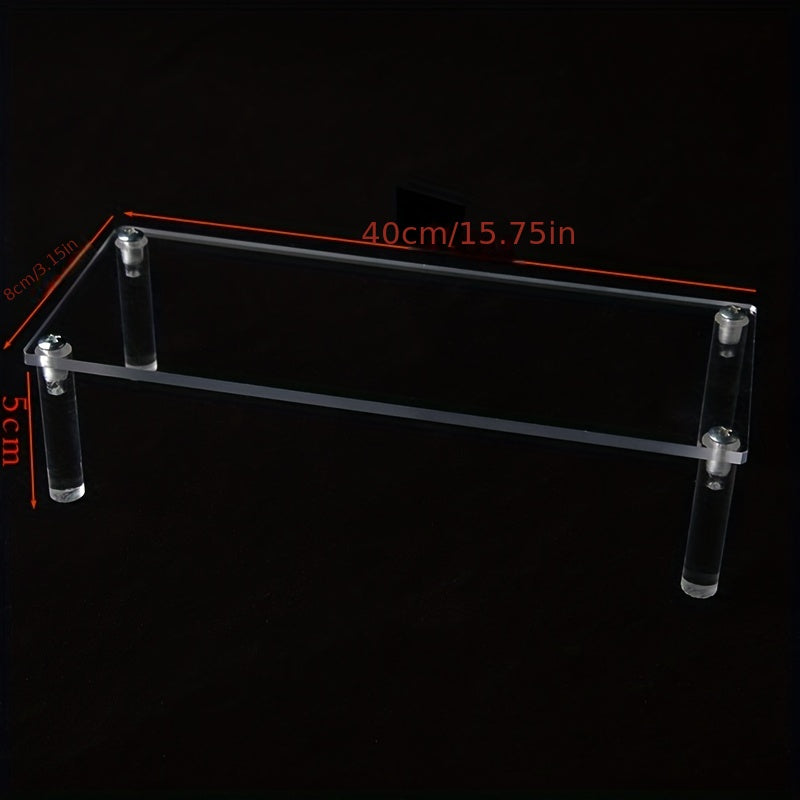 40cm Acrylic Display Stand Pottery Storage Rack Doll Transparent Ladder Stand