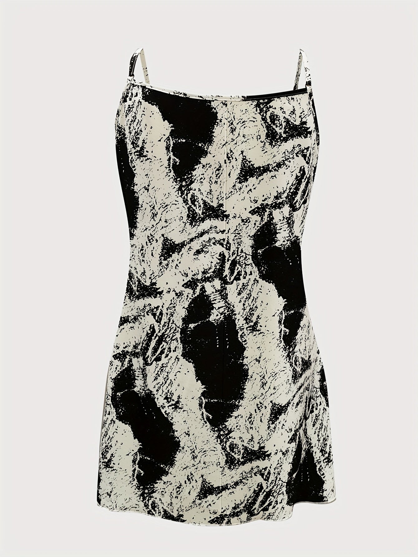  Casual Summer Dress Women's Plus Random Print Round Neck Mini Cami