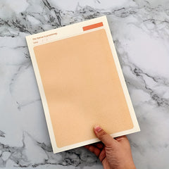 Large B5 50 Pages Cowhide Notepad Glue Bound Study Notes Student Diary