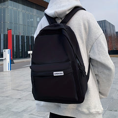 Men's Casual Solid Backpack Travel School Bag