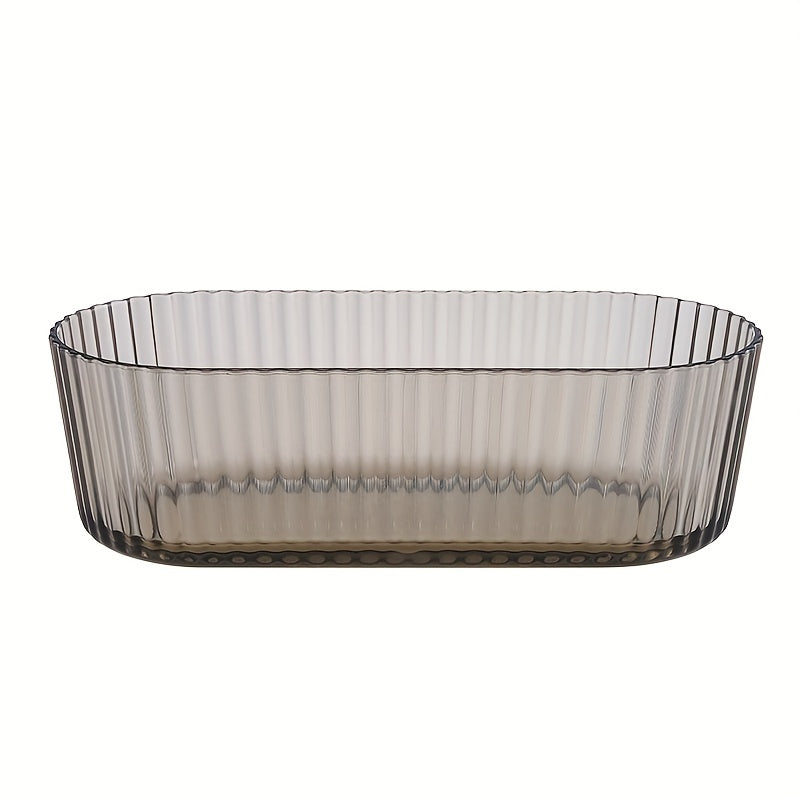 Small Fresh Striped Glass Fruit Bowl Snack Plate Marine Storage Bowl