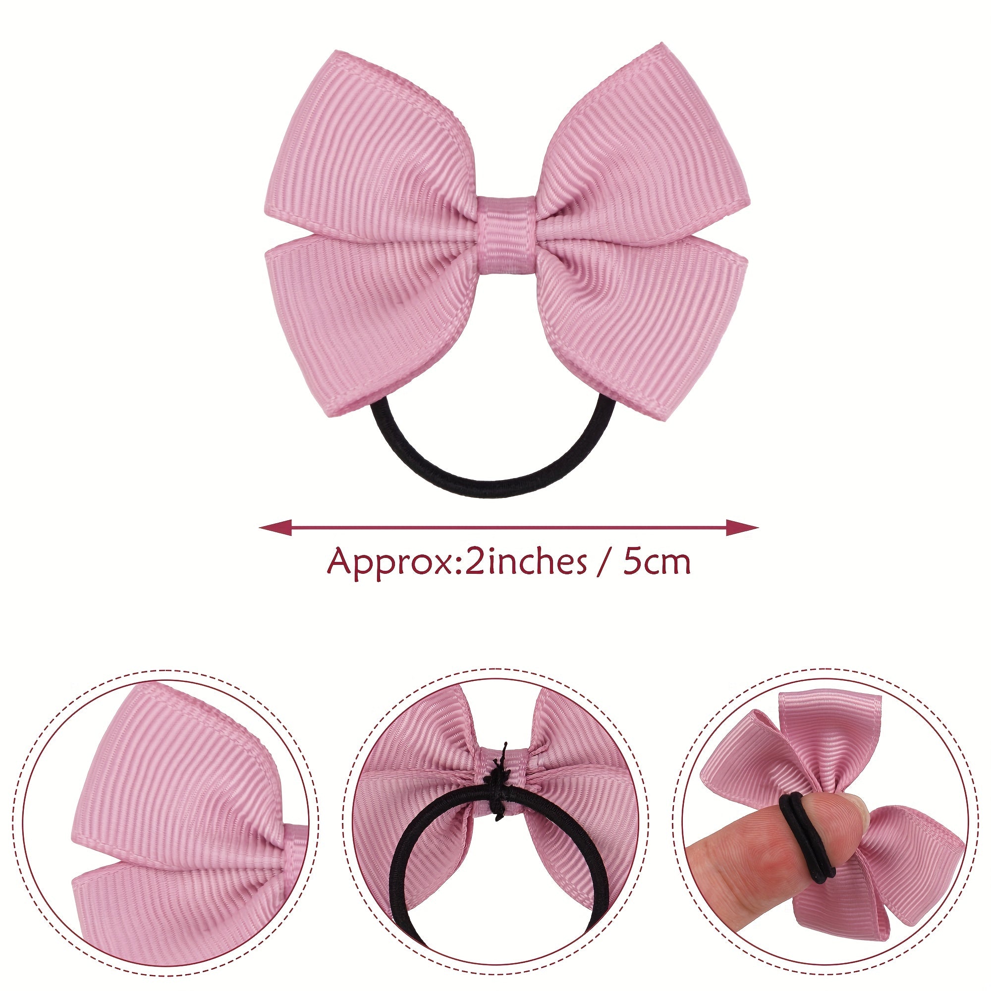 5 Pack Bowknot Hair Ties for Girls