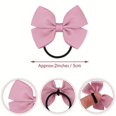 5 Pack Bowknot Hair Ties for Girls