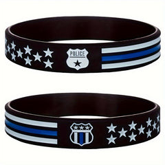 Flag Rubber Bracelet Silicone Wristband Unisex